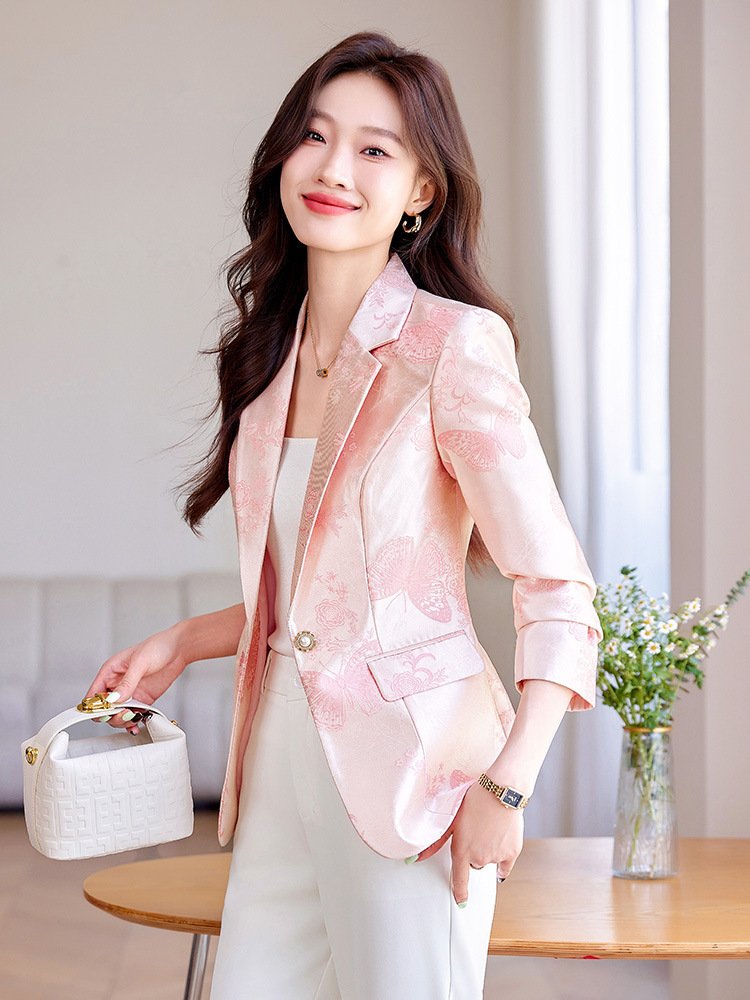 Women's Autumn Clothing Elegant Slim-fit Suit Top - Image 4