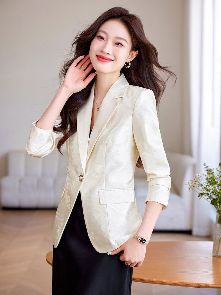 Women's Autumn Clothing Elegant Slim-fit Suit Top - Image 3