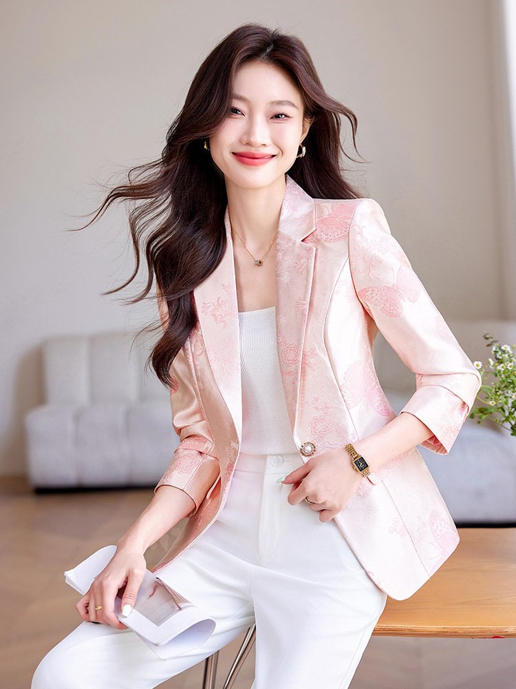 Women's Autumn Clothing Elegant Slim-fit Suit Top - Image 2